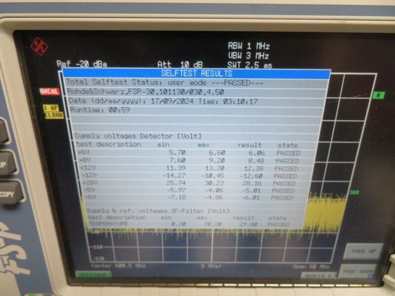 Rohde & Schwarz FSP30 9 kHz to 30 GHz Spectrum Analyzer PO74 - Image 6