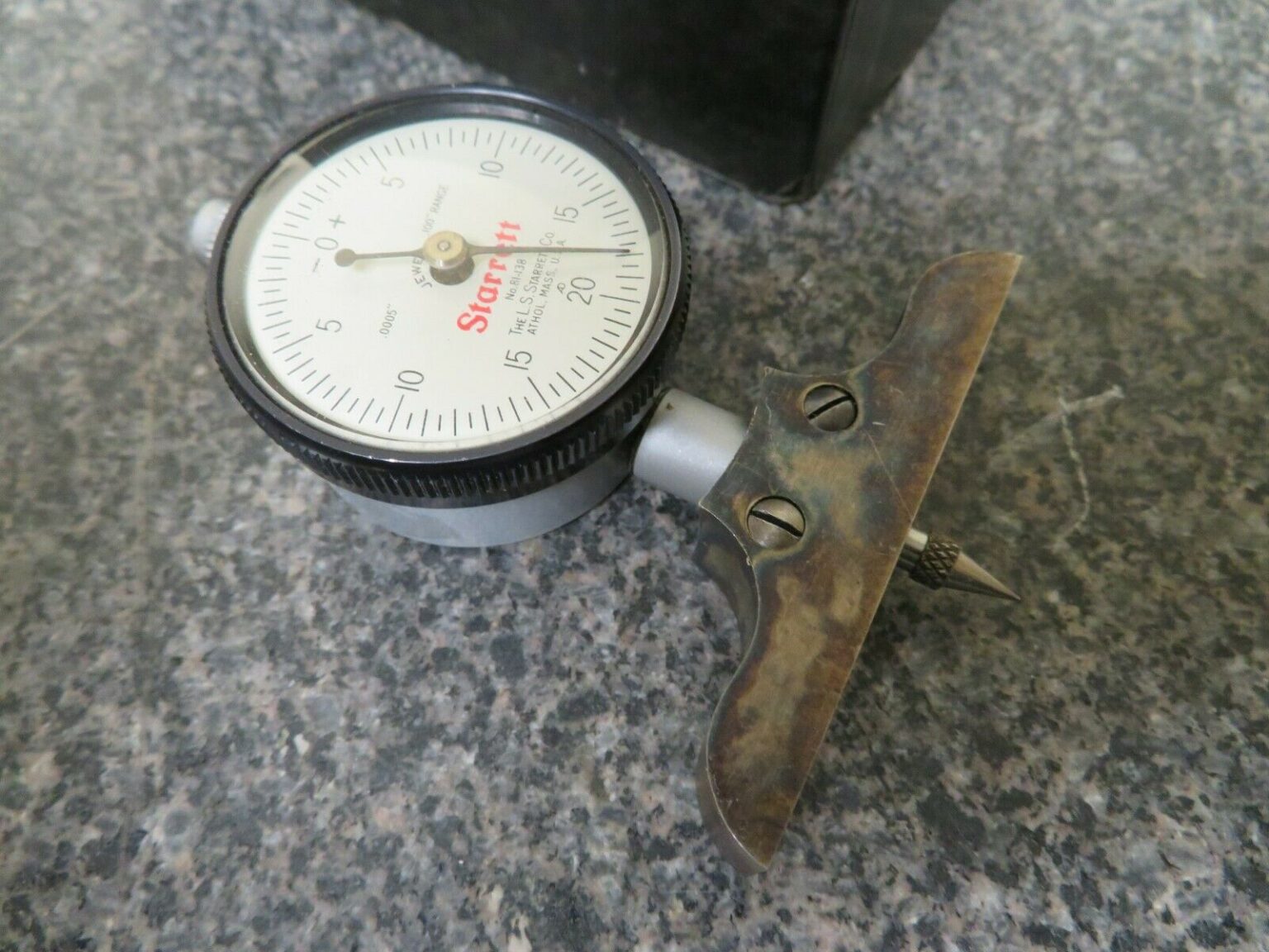 Starrett 644 Dial Depth Gage Flat 0.100" Range, 0200 Dial, .0005