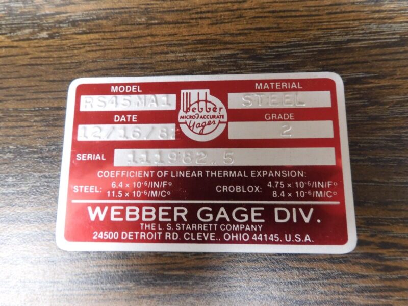 Starrett Webber (Metric) Gage Block Set 41 Pcs. - Rect., Gr. 2, Steel Set - PW4 - Image 4