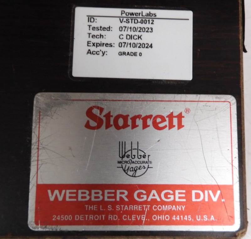 Starrett Webber - RS81A1 - Steel, English, Gr. 0 Gage Block Set - 83 pcs - PU33 - Image 5