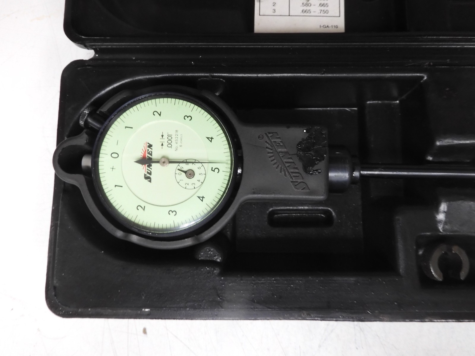 Sunnen Dial Bore Gage - model GA-4000 - .495"-.750"/ .0001" - 3 Tips - QK16 - Image 4