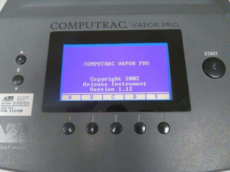 Arizona Instrument Computrac Vapor Pro Moisture Analyzer CT3100L w