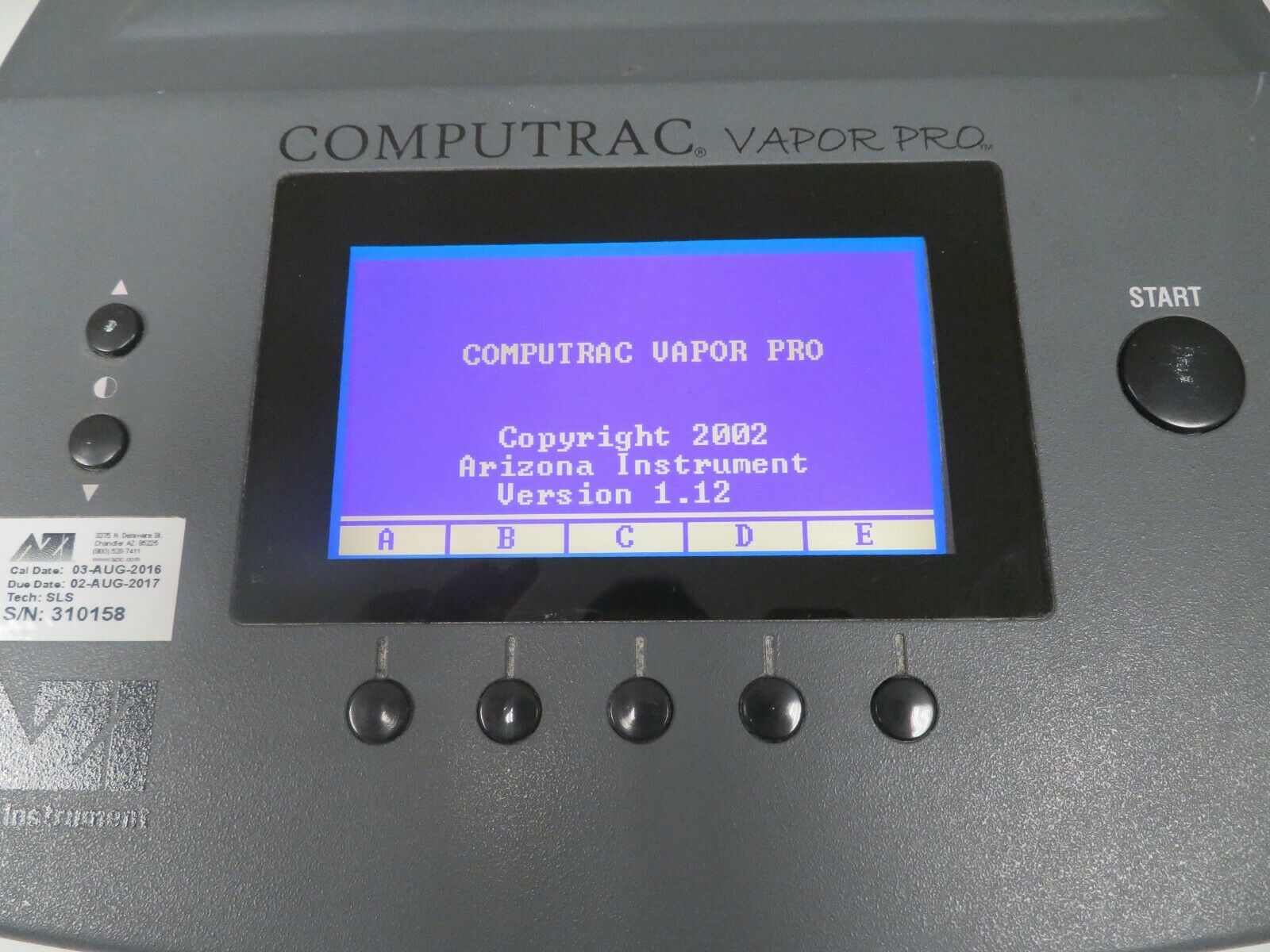 Arizona Instrument Computrac Vapor Pro Moisture Analyzer CT3100L w