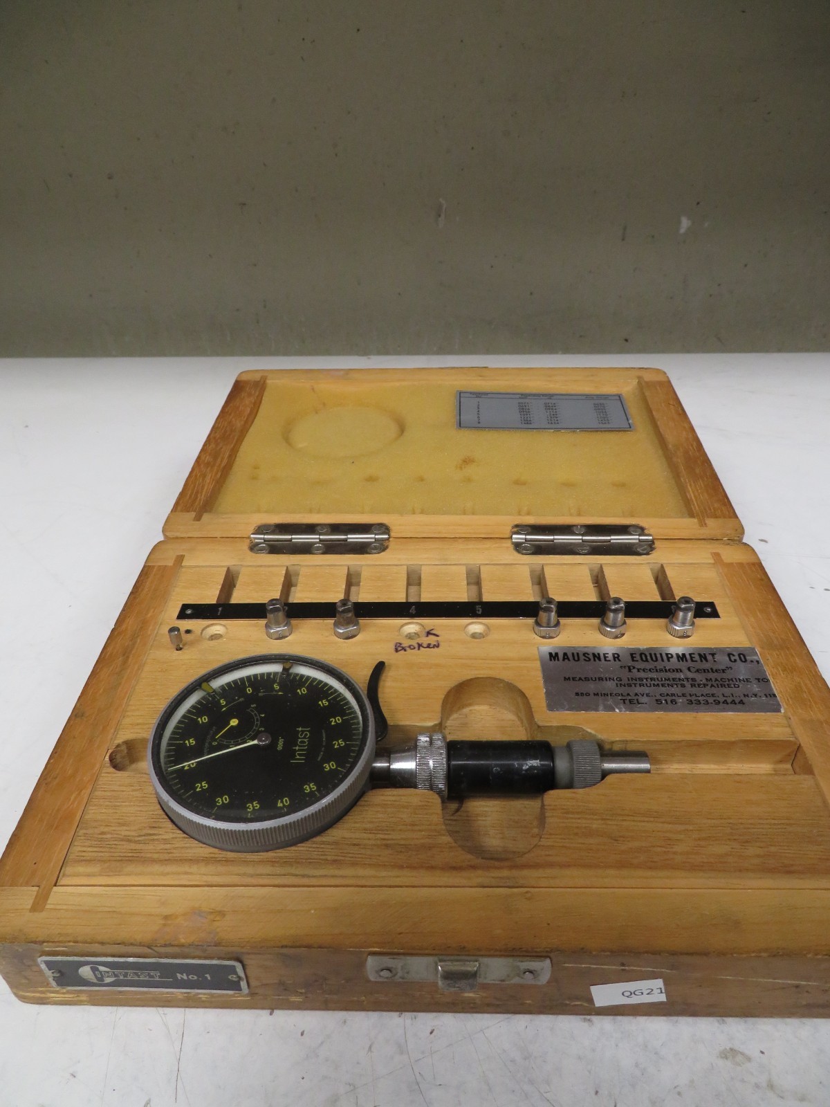 Diatest Intatest Into D Bore Gage Set .0571 - .1634" .0001" QG21