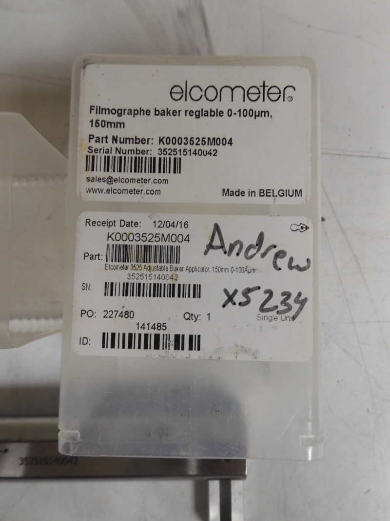 Elcometer - model 3525 - Adjustable Baker Film Applicator - 0-100um 150mm - QA13 - Image 3