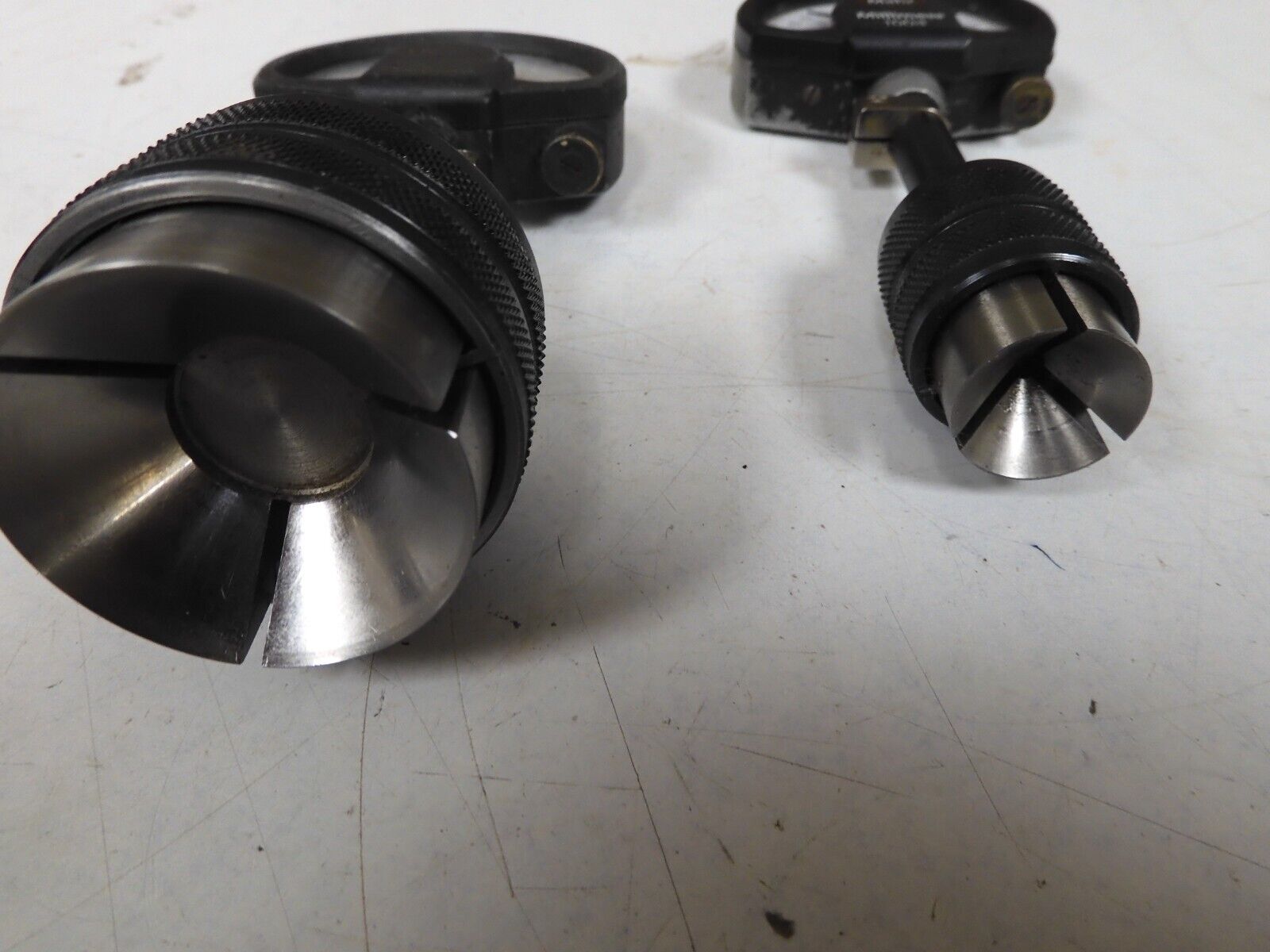 Lot of 2 Mahr chamfer gages 5 um indicators unknown sizes PG26 Bullseye Calibration