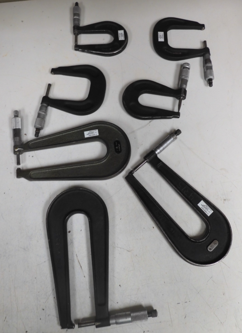 Lot of 7 - Mixed Manufacturer Deep Throat Micrometer - QB12 - Image 3