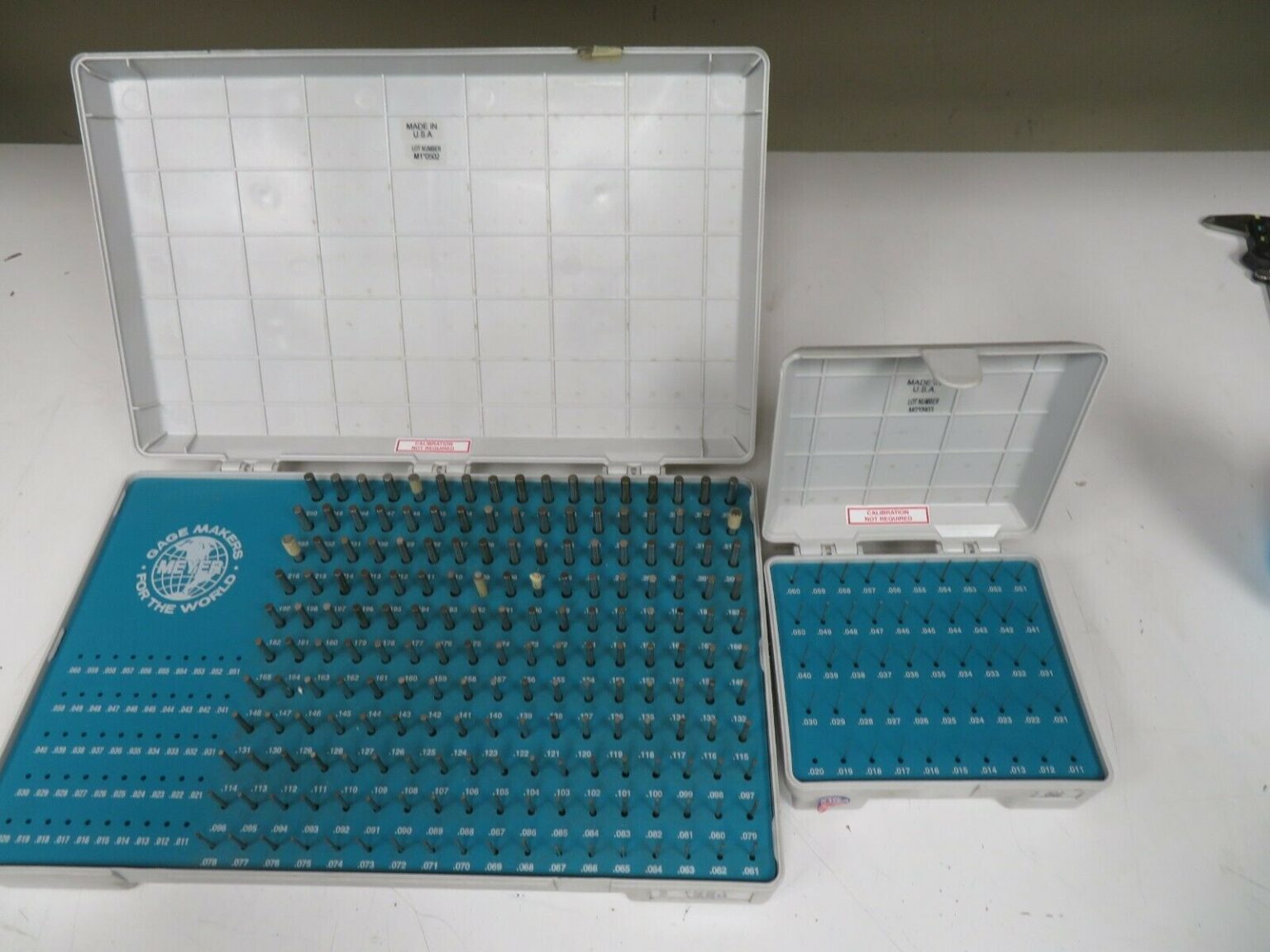 Meyer model M10502,MO*0903 Plus Pin Gage Sets .011".250" (two