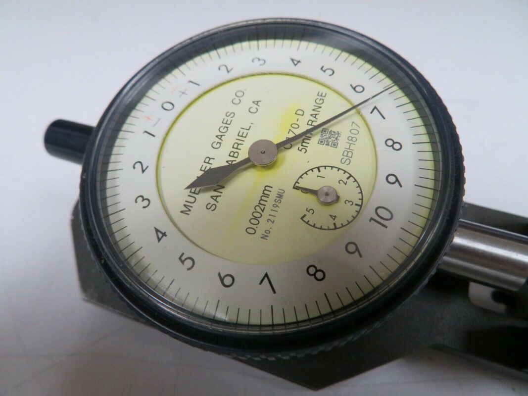 Mueller Gage 2002 Shallow Diameter Gage .002mm 20mm 100mm NZ47