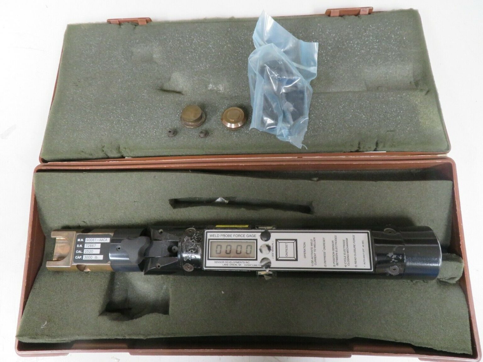 Sensor Developments mdl 90061AACA Digital Weld Probe Force Gage