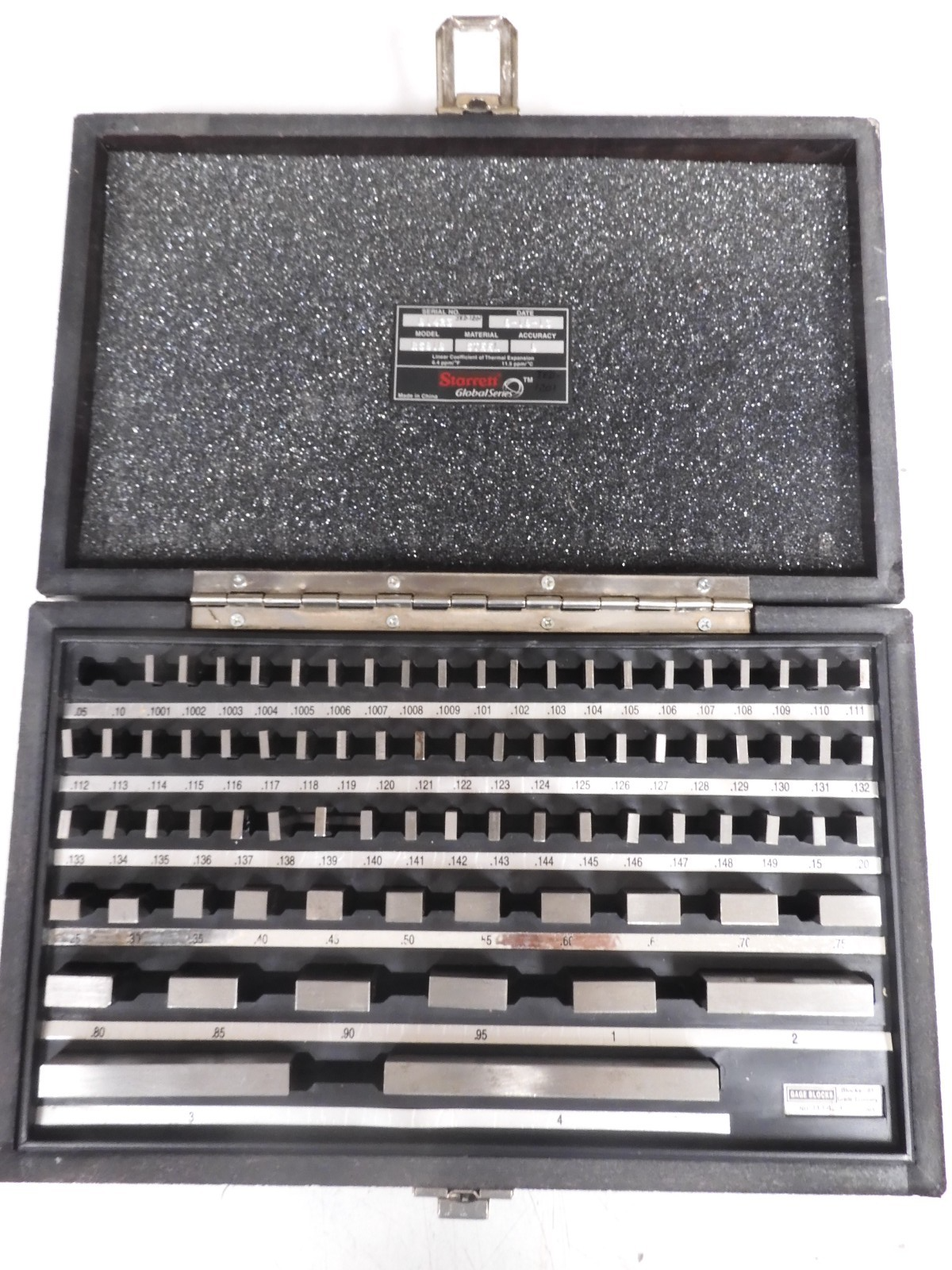 Starrett Global - RS81AB - Steel, English, Gr. B Gage Block Set - 81 pcs - QD18