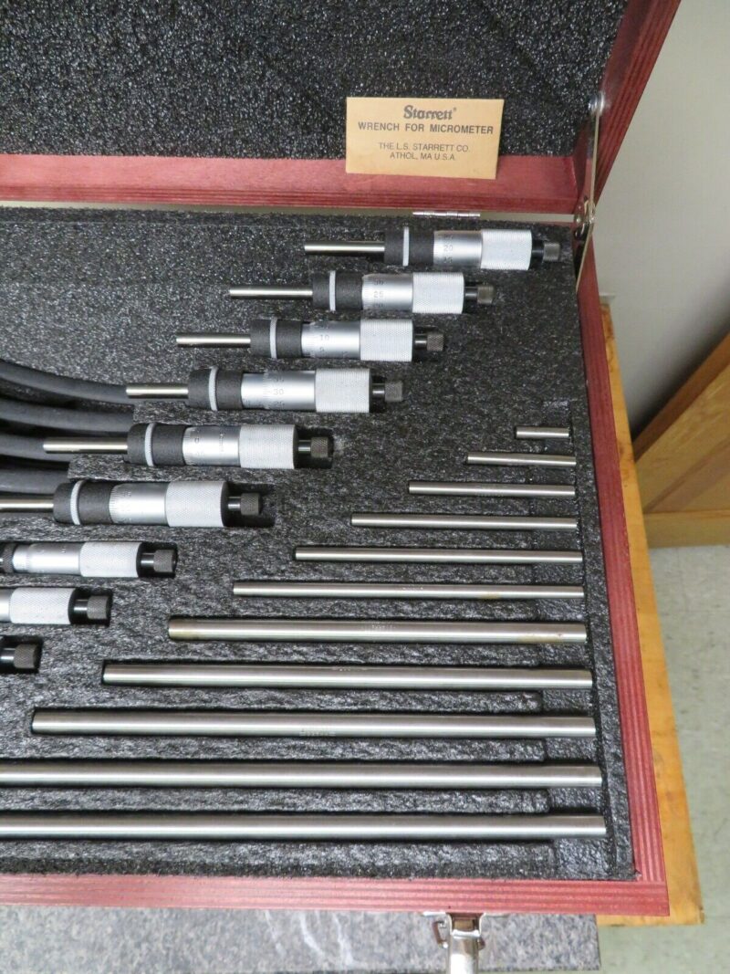 Starrett S436MEXRLZ 0-300mm .001mm Outside Micrometer Set, Carbide, PO3 - Image 5