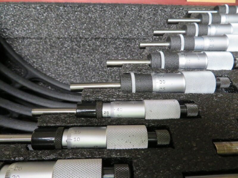 Starrett S436MEXRLZ 0-300mm .001mm Outside Micrometer Set, Carbide, PO3 - Image 9