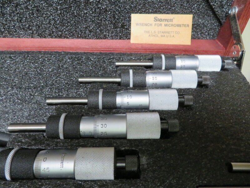 Starrett S436MEXRLZ 0-300mm .001mm Outside Micrometer Set, Carbide, PO3 - Image 10