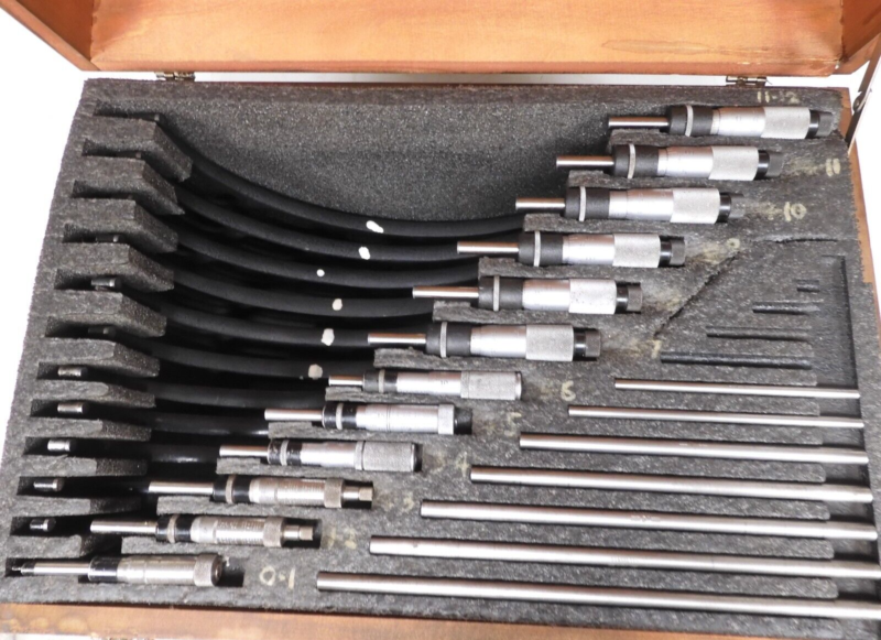 Starrett - model 436 - 0-12" - English Outside Micrometer Set - PU2 - Image 3