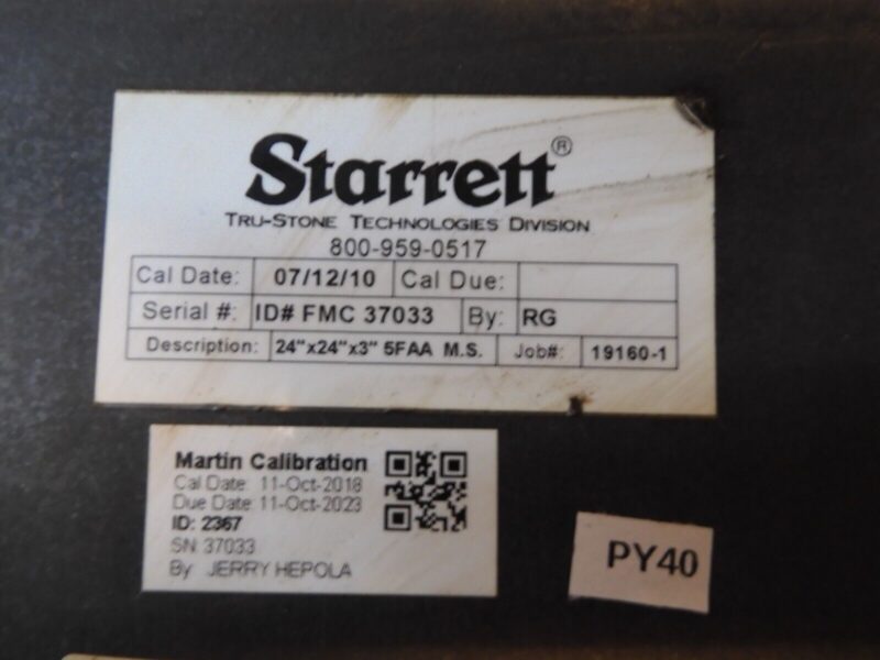 Starrett/Rahn - model 5FAA - Five Face Granite Master Square 24x24x3" - PY40 - Image 4