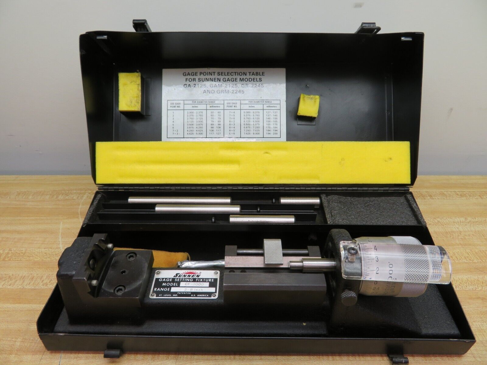 Sunnen CF1126 26" Dial Bore Gauge Setting Fixture PH70 Bullseye