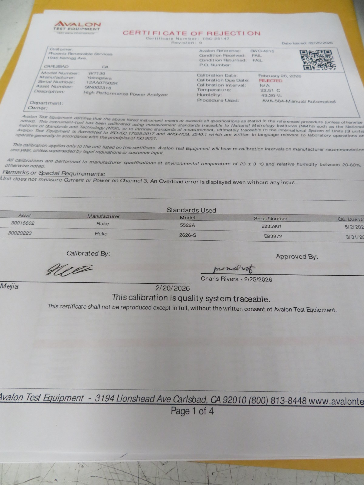 Yokogawa WT130 Digital Power Meter - 3 plugins 1 is BAD - OU43 - Image 4