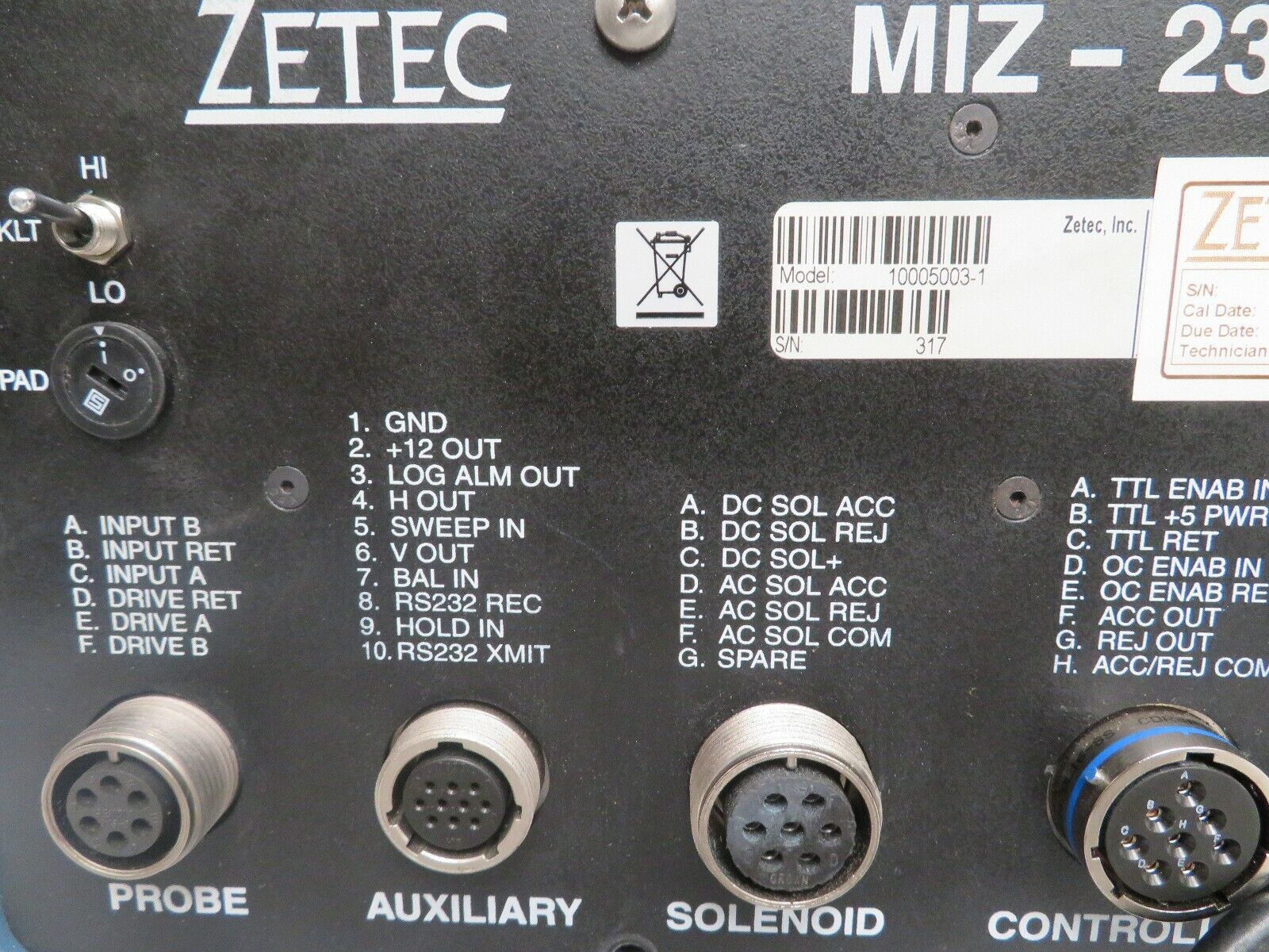 ZETEC - mdl. MIZ-23 - Eddy Current Component Testing Machine - no covers - NM47 - Image 6