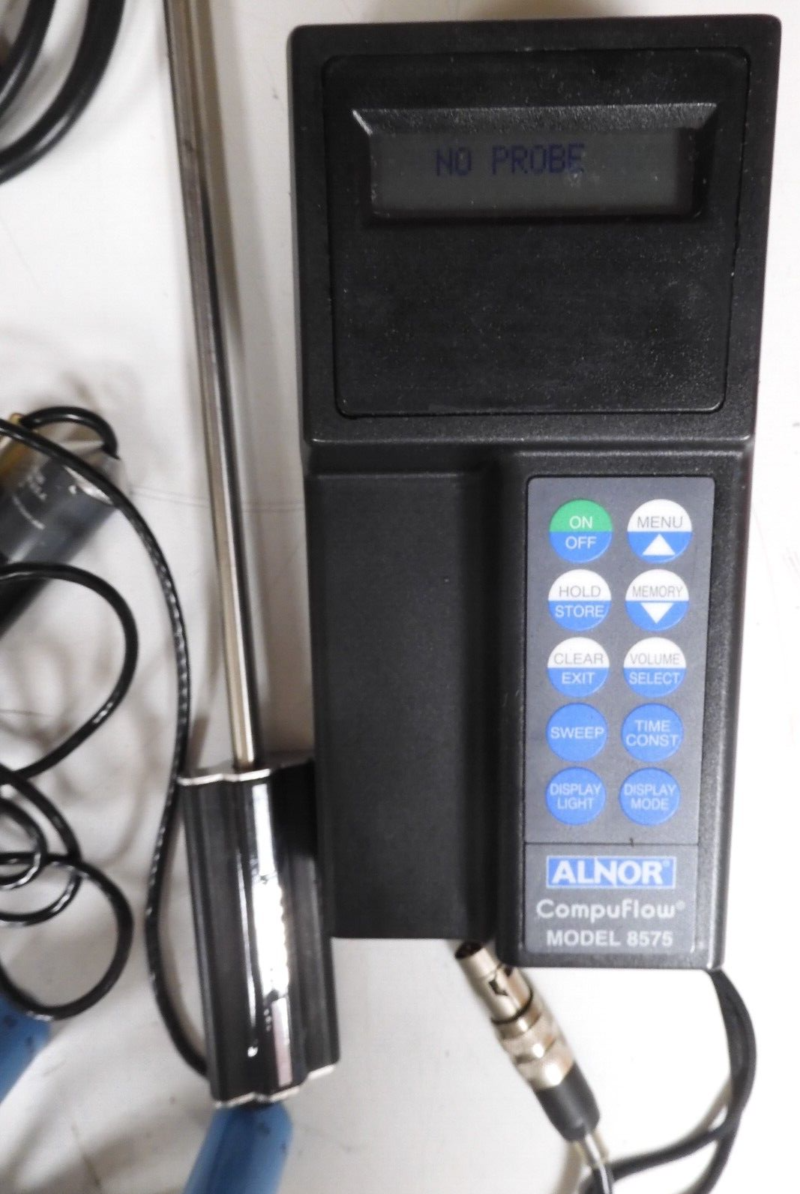 Alnor - model 8575 - Compuflow ThermoAnemometer w/ probes & Accessories - PU15 - Image 5