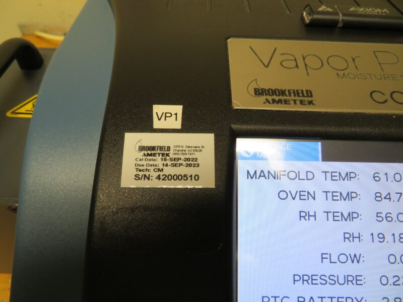 Ametek Computrac Vapor Pro XL R&D NEW 2023 Includes Dry Air Pump System - VP1 - Image 5