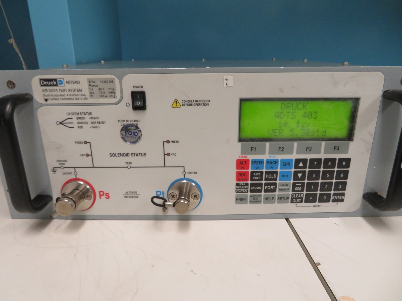 GE Druck ADTS403/ADTS 403 Air Data Test System QF32
