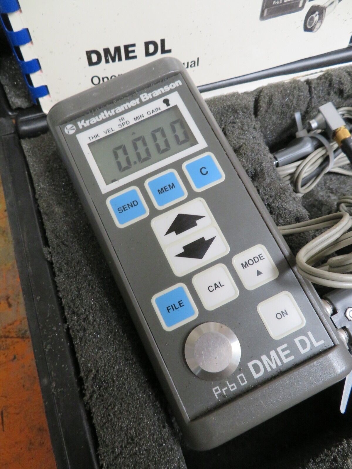 Krautkramer Branson DME DL High Precision Ultrasonic Thickness Gauge