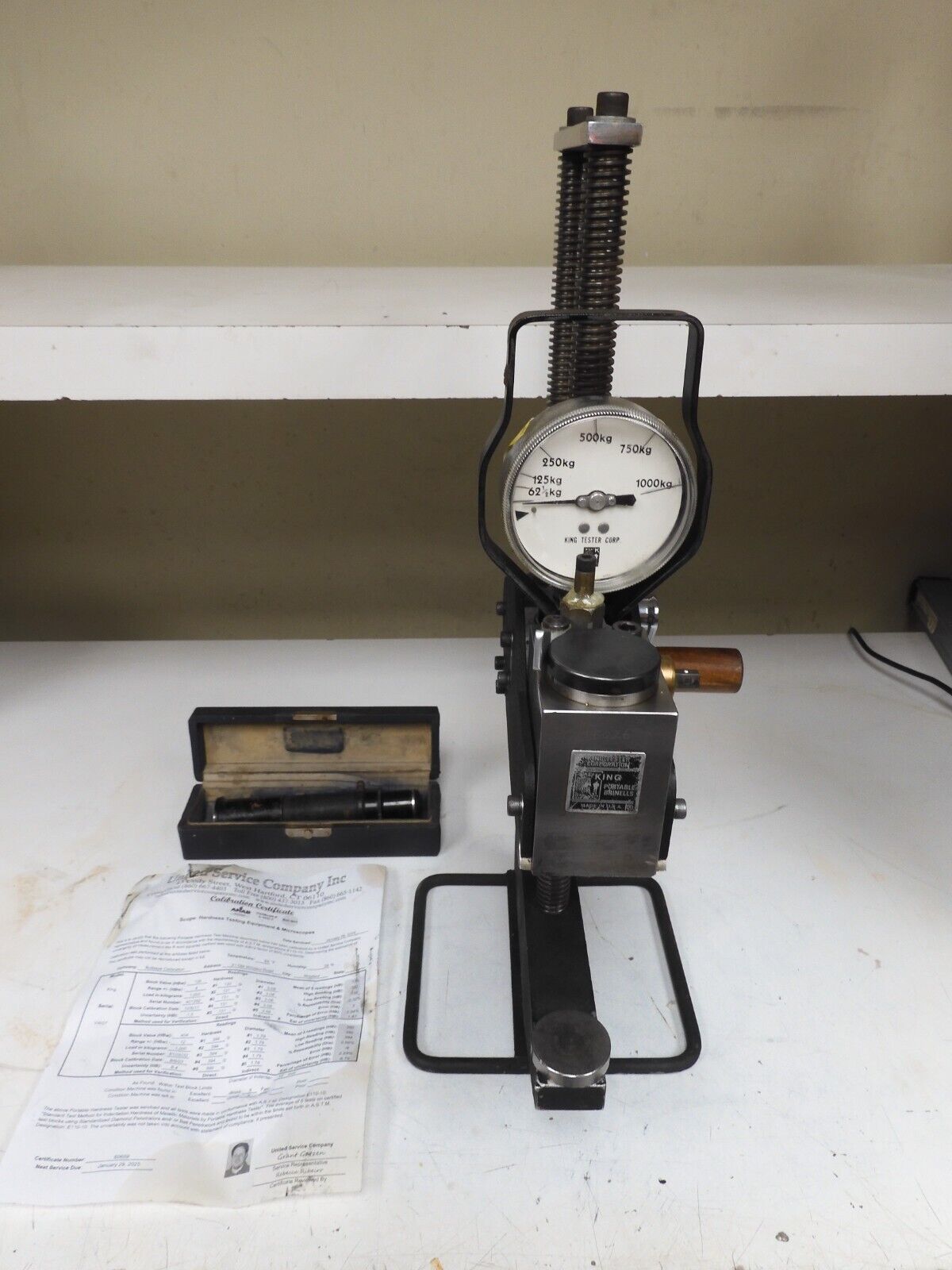 Newage/King 1000kg Portable Brinell Hardness Tester - Calibrated w/ Scope - PS68
