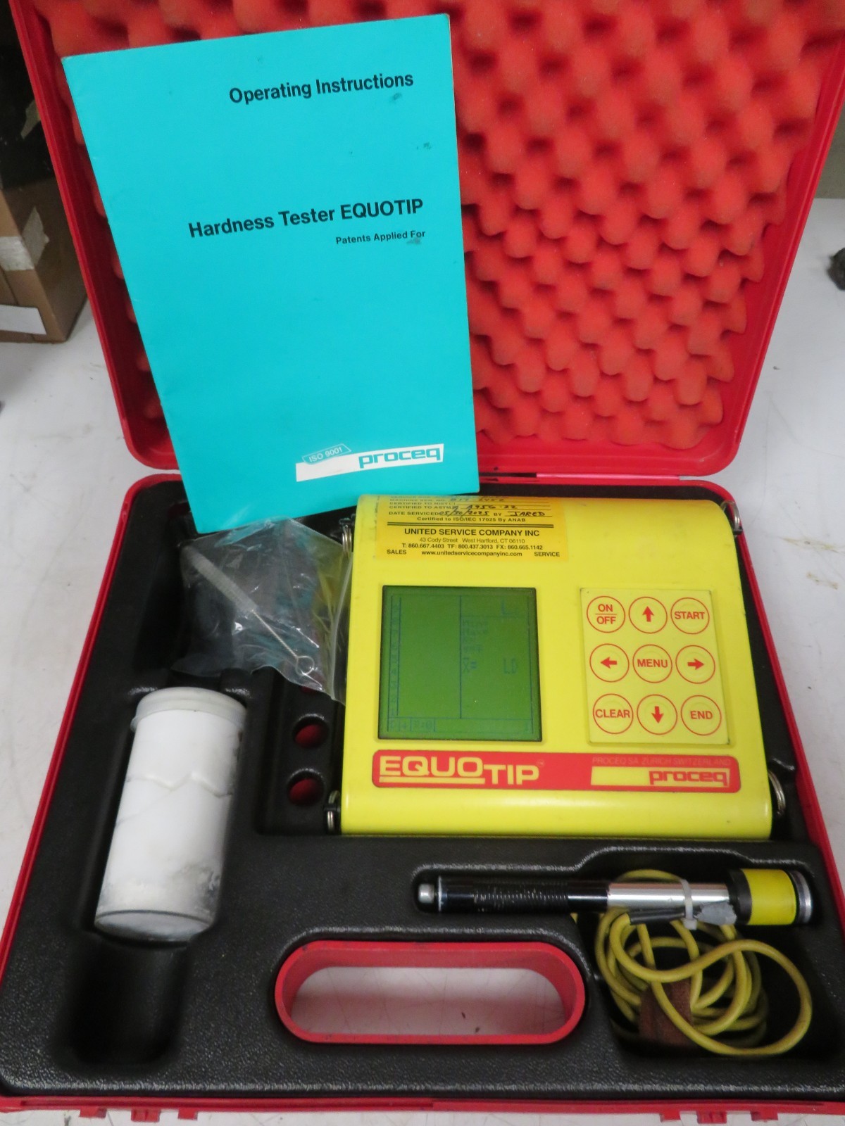 Proceq Equotip Hardness Tester Kit - D probes - Calibrated/Cert - QA42