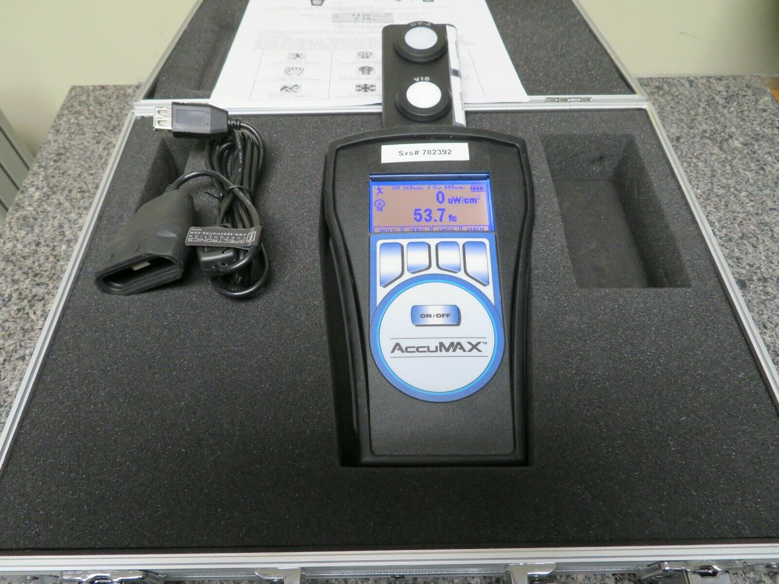Spectroline AccuMAX XRP3000 Radiometer/Photometer Kit OS66 Bullseye
