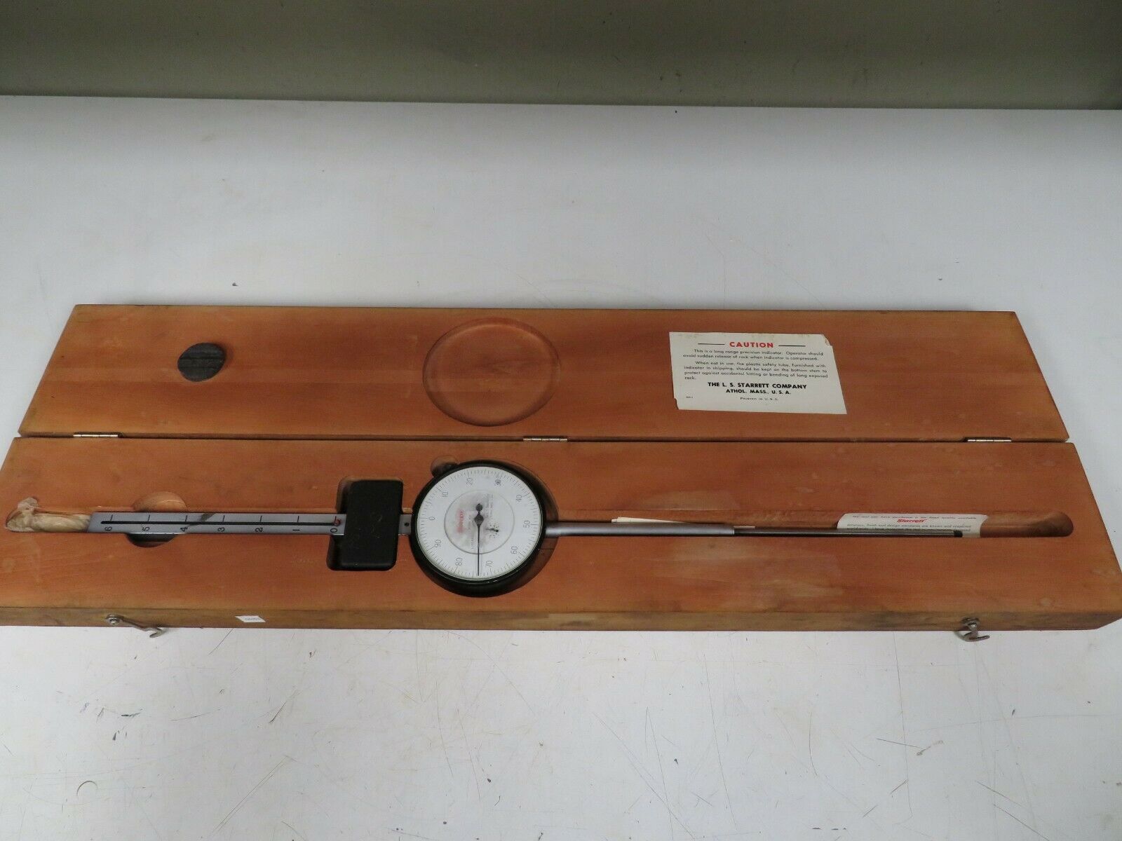 Starrett 6566041 Dial Indicator 0 6.000" 0100 .001" Grads, .4375